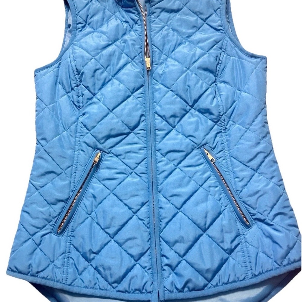 Crown & Ivy Blue Quilted Vest